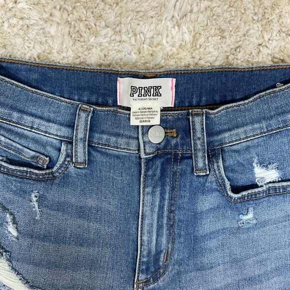 Size 4 PINK Jean Shorts - Picture 2 of 3